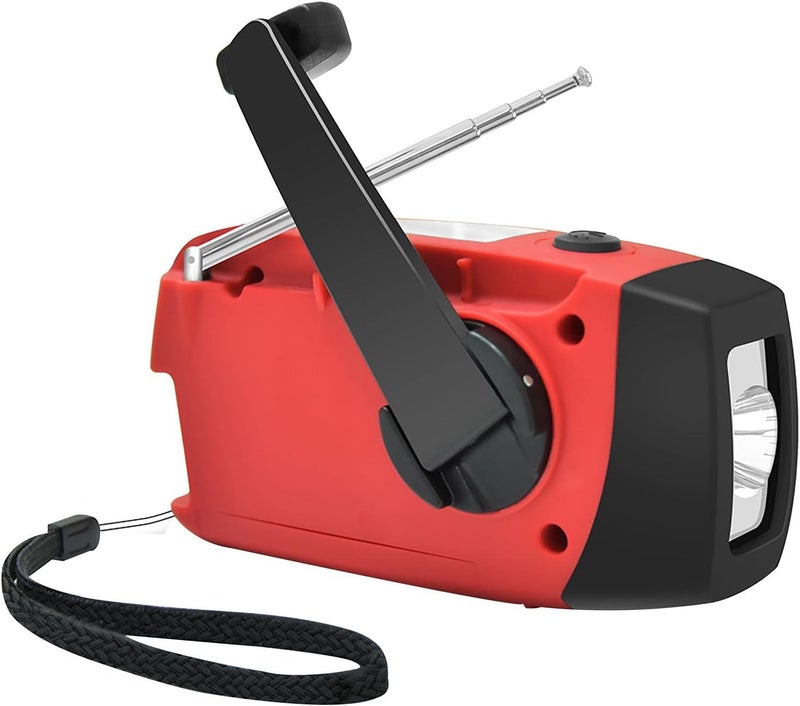 ويوبلز راديو الطقس AM/FM/NOAA، راديو طوارئ AM/FM/NOAA يعمل بالطاقة الشمسية مع مولد شحن USB يدوي، راديو يعمل بالطاقة الشمسية مع مولد شحن USB يدوي مزود ببطارية ومصباح يدوي - Image 1